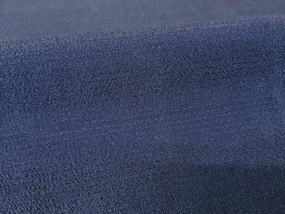 平和屋着物▽お召 単衣 色無地 深縹色 正絹 逸品 AAAY1764np