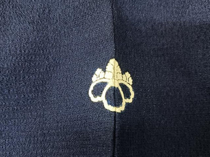 平和屋着物▽お召 単衣 色無地 深縹色 正絹 逸品 AAAY1764np