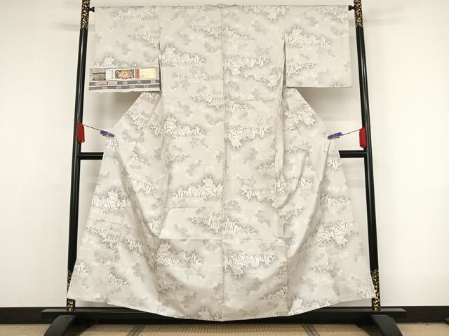 平和屋着物▽都喜ヱ門 本場大島紬 単衣 カタス9マルキ 麗らか山水 鈴乃屋扱い 証紙付き 藤絹織物謹製 正絹 逸品 AAAY1766np