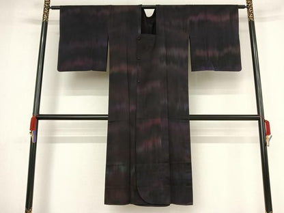 平和屋着物▽道行コート スリーシーズン 春夏秋 塵除け 霞文 ロングコート 正絹 逸品 AAAY1770np