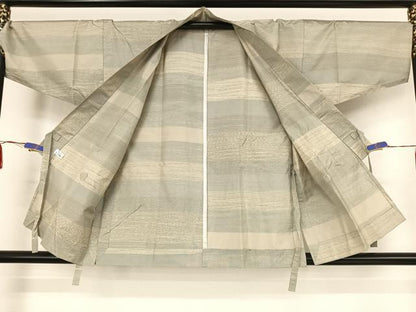 平和屋着物▽男性 作務衣 本場大島紬 単衣 正絹 逸品 AAAY1771np