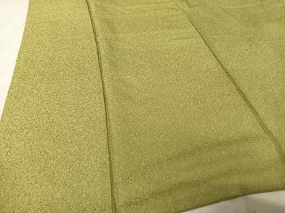 平和屋着物●上質な色無地 紋意匠 抹茶色 正絹 逸品 AAAY1781np