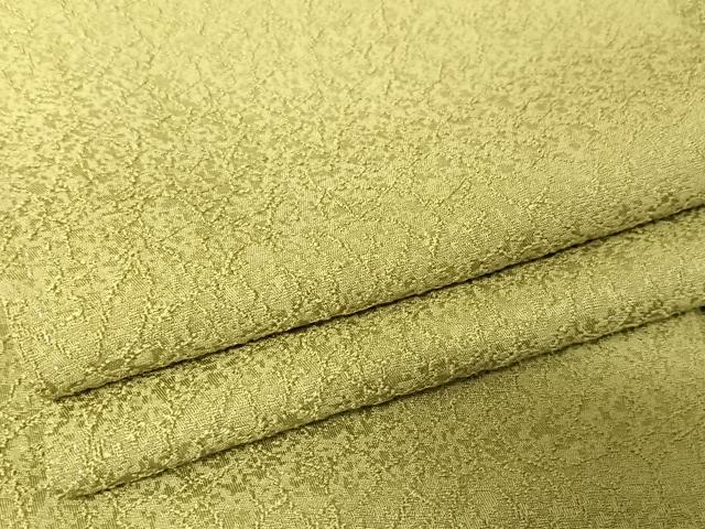 平和屋着物●上質な色無地 紋意匠 抹茶色 正絹 逸品 AAAY1781np
