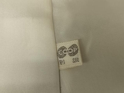 平和屋着物●彩黄八丈　紬　市松彩織り　格子　反端付き　正絹　逸品　AAAY1786np