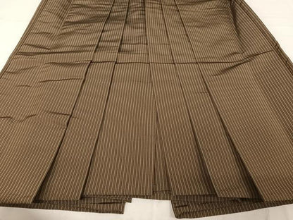 平和屋着物●男性　本場神代仙台平　馬乗り袴　縞　正絹　逸品　AAAY1795np