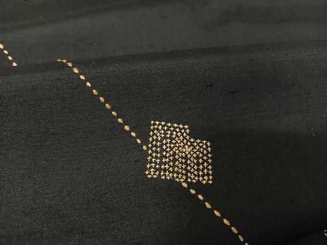 平和屋着物●白山紬 刺し子 源氏香 正絹 逸品 AAAY1796np