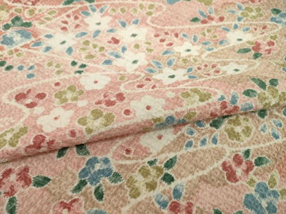 平和屋着物●上質な小紋 流水花文 正絹 逸品 AAAY1854ck