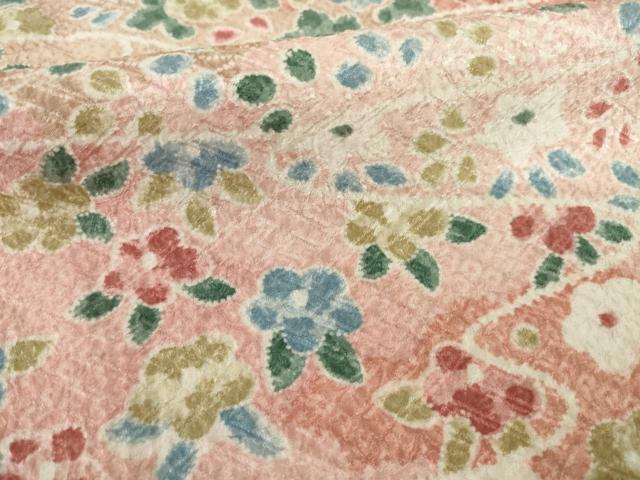 平和屋着物●上質な小紋 流水花文 正絹 逸品 AAAY1854ck