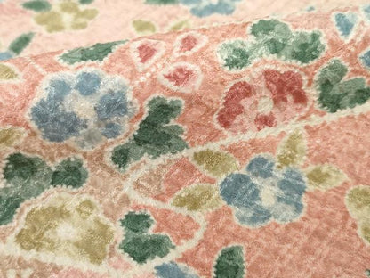 平和屋着物●上質な小紋 流水花文 正絹 逸品 AAAY1854ck