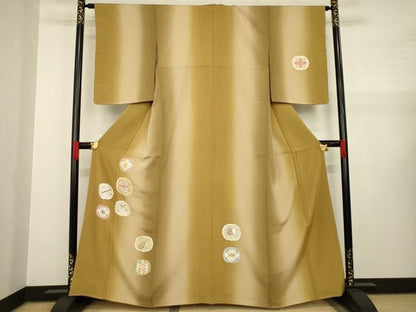 平和屋着物●訪問着　楽器華文　暈し染め　金彩　正絹　逸品　未使用　AAAY1858ck