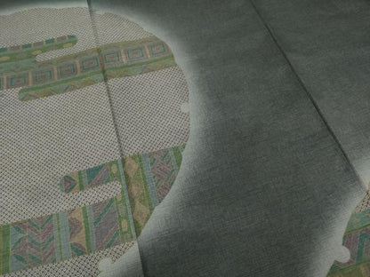 平和屋着物●訪問着　雪輪エ霞文　暈し染め　正絹　逸品　AAAY1870ck