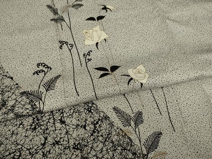 平和屋着物●訪問着　薔薇　金彩　正絹　逸品　AAAY1871ck
