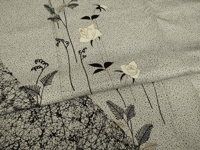 平和屋着物●訪問着　薔薇　金彩　正絹　逸品　AAAY1871ck