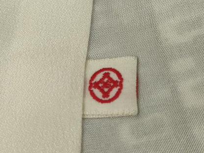 平和屋着物●上質な小紋　幾何学文様　黒地　正絹　逸品　未使用　AAAY1877ck