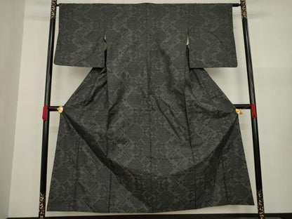 平和屋着物●本場大島紬 花菱文 正絹 逸品 AAAY1894ck
