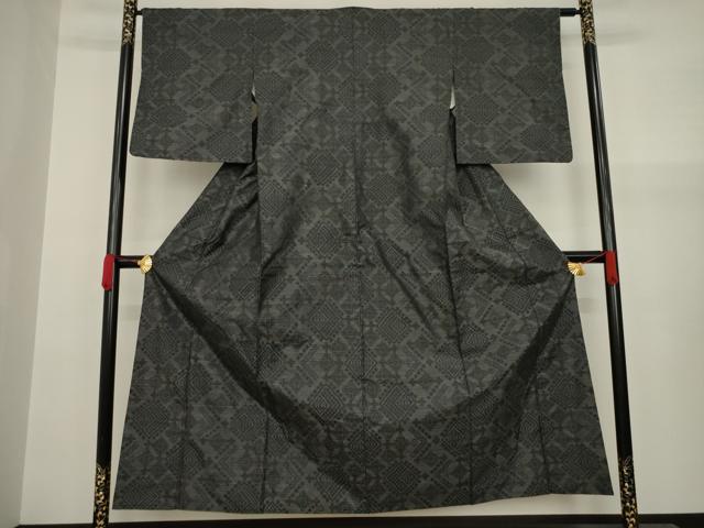 平和屋着物●本場大島紬 花菱文 正絹 逸品 AAAY1894ck