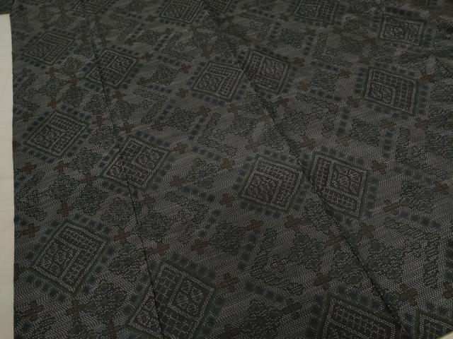 平和屋着物●本場大島紬 花菱文 正絹 逸品 AAAY1894ck