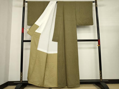 平和屋着物●上質な紬 霞文 正絹 逸品 AAAY1895ck