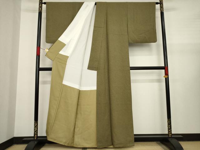 平和屋着物●上質な紬 霞文 正絹 逸品 AAAY1895ck