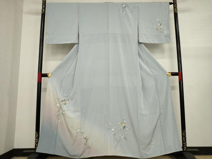 平和屋着物●訪問着 友禅 螺鈿 枝花文 暈し染め 金彩 正絹 逸品 AAAY1903ck