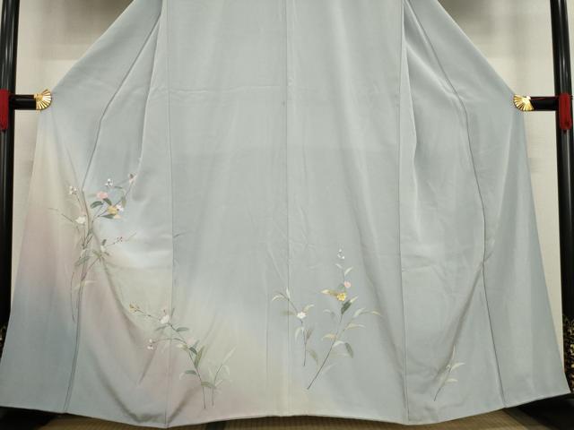 平和屋着物●訪問着 友禅 螺鈿 枝花文 暈し染め 金彩 正絹 逸品 AAAY1903ck