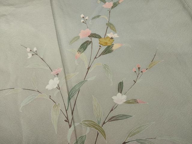平和屋着物●訪問着 友禅 螺鈿 枝花文 暈し染め 金彩 正絹 逸品 AAAY1903ck