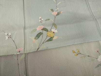 平和屋着物●訪問着 友禅 螺鈿 枝花文 暈し染め 金彩 正絹 逸品 AAAY1903ck