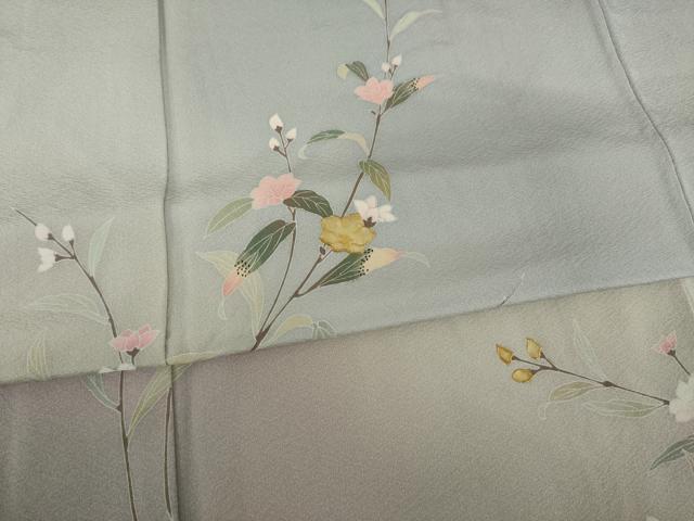 平和屋着物●訪問着 友禅 螺鈿 枝花文 暈し染め 金彩 正絹 逸品 AAAY1903ck