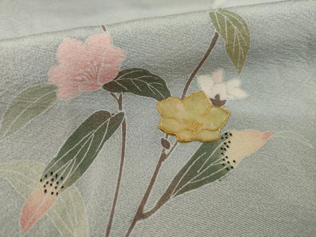 平和屋着物●訪問着 友禅 螺鈿 枝花文 暈し染め 金彩 正絹 逸品 AAAY1903ck