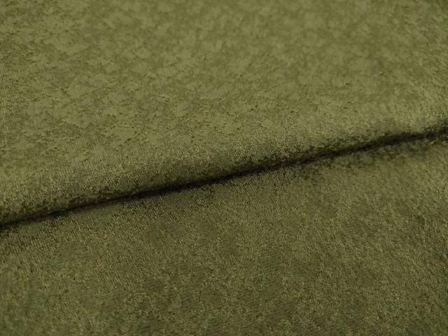 平和屋着物●上質な色無地 宇治緑茶染 国防色 正絹 逸品 AAAY1906ck