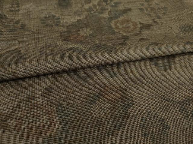平和屋着物●上質な紬　花唐草文　正絹　逸品　AAAY1936ck