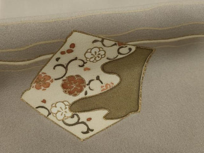 平和屋着物●訪問着 駒刺繍 花唐草 金彩 正絹 逸品 AAAY1948ck