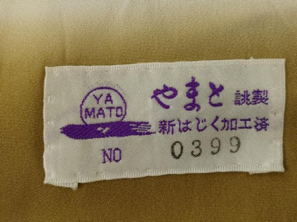 平和屋着物●訪問着 駒刺繍 花唐草 金彩 正絹 逸品 AAAY1948ck