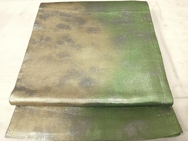 平和屋着物◎全通柄袋帯 霞文 引箔 正絹 逸品 AAAY2033yx