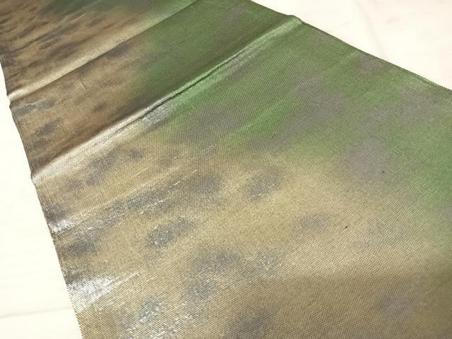 平和屋着物◎全通柄袋帯 霞文 引箔 正絹 逸品 AAAY2033yx