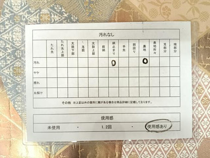 平和屋着物◎六通柄袋帯 京の名門 じゅらく謹製 珀趣 金糸 引箔 正絹 逸品 AAAY2037yx