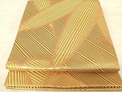 平和屋着物◎六通柄袋帯 草葉文 金糸 正絹 逸品 AAAY2040yx