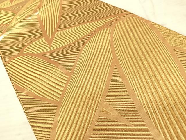 平和屋着物◎六通柄袋帯 草葉文 金糸 正絹 逸品 AAAY2040yx