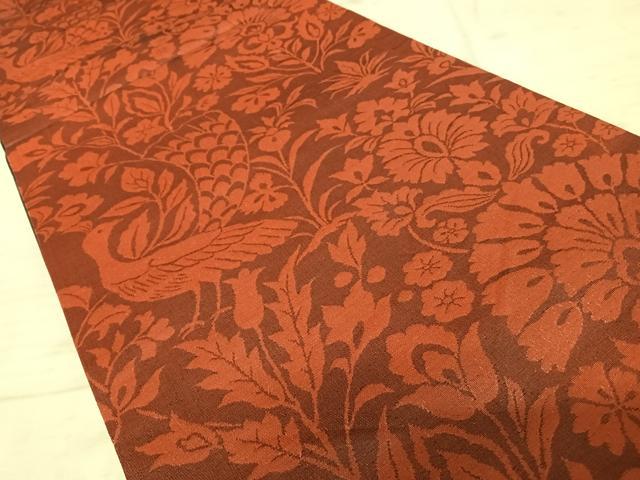 平和屋着物◎六通柄袋帯　花鳥文　正絹　逸品　AAAY2104yx