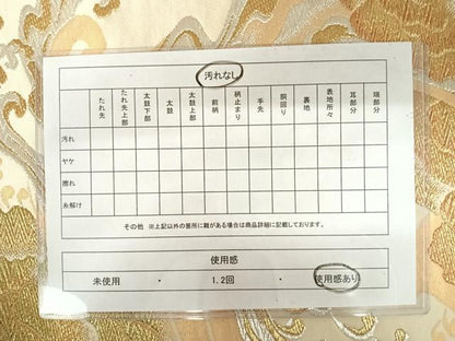 平和屋着物◎六通柄袋帯　立波文　金銀糸　正絹　逸品　AAAY2140yx
