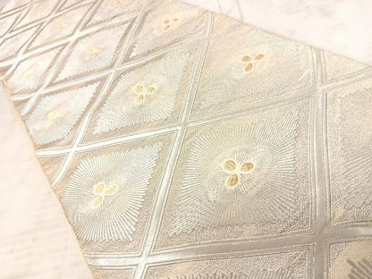 平和屋着物◎六通柄袋帯　松菱　金銀糸　正絹　逸品　AAAY2143yx