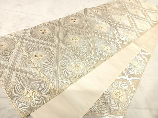 平和屋着物◎六通柄袋帯　松菱　金銀糸　正絹　逸品　AAAY2143yx