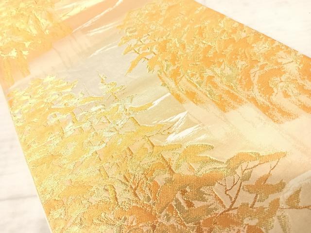 平和屋着物◎六通柄袋帯　枝松文　金糸　正絹　逸品　AAAY2166yx