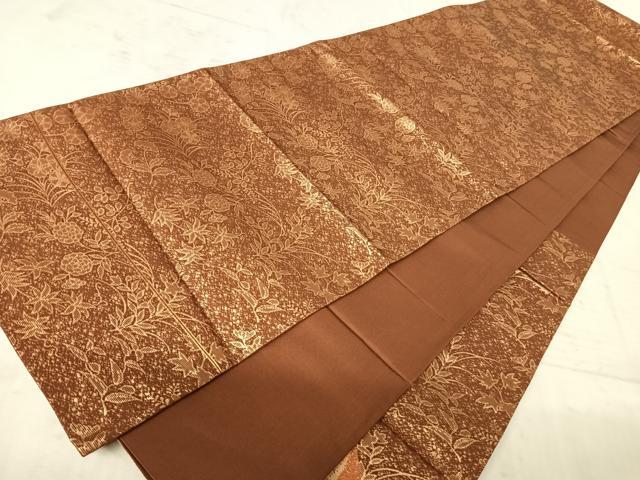 平和屋着物◎太鼓柄袋帯　枝松文　金糸　正絹　逸品　AAAY2167yx