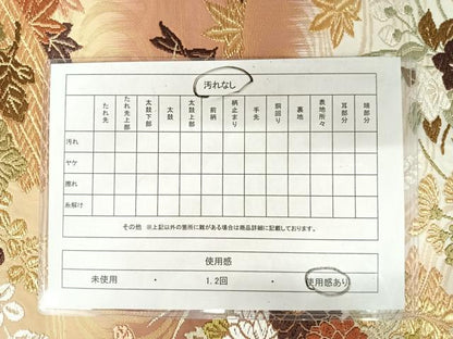 平和屋着物◎六通柄袋帯　唐織　流水花文　金糸　正絹　逸品　AAAY2175yx