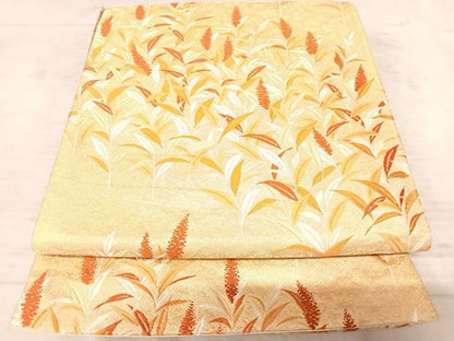 平和屋着物◎六通柄袋帯　唐織　芝文　金糸　正絹　逸品　AAAY2188yx