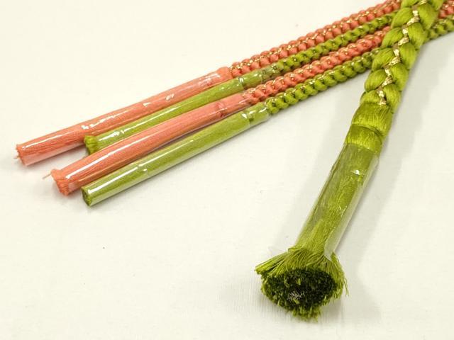 平和屋着物●和装小物　振袖用帯締め　翠嵐工房　装飾　パール　ビーズ　金糸　日本製　逸品　未使用　AAAY2281ay