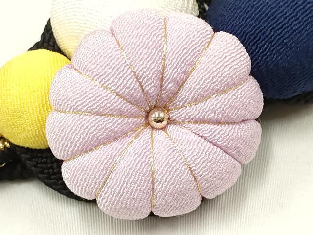 平和屋着物●和装小物 振袖用帯締め 装飾 ちりめん細工 ビーズ 金糸 撚り房 逸品 AAAY2290ay