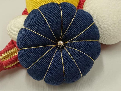 平和屋着物●和装小物 振袖用帯締め 装飾 ちりめん細工 ビーズ 金糸 撚り房 逸品 AAAY2291ay