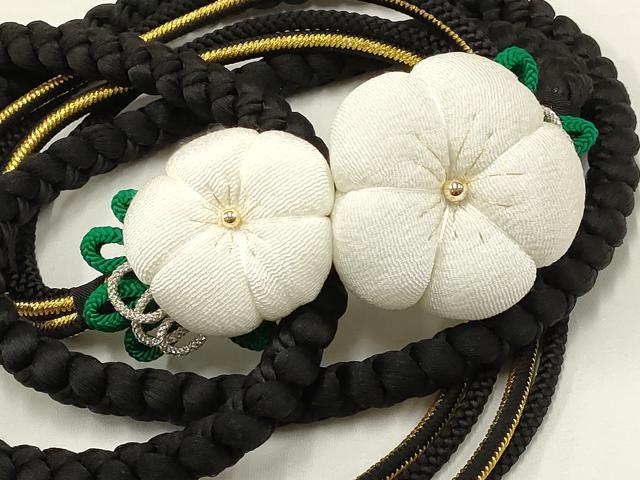 平和屋着物●和装小物 振袖用帯締め 装飾 ちりめん細工 ビーズ 金銀糸 撚り房 逸品 AAAY2294ay